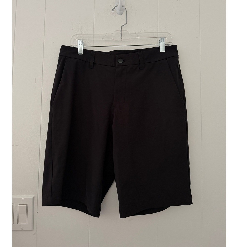 Lululemon Commission Short 10 Mens 31 Black Golf Chino Technical Shorts
